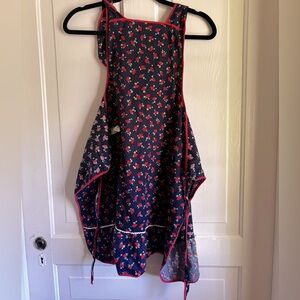 Vintage cottage core strawberry apron